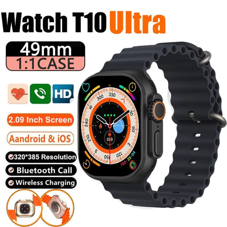 "Ultra 2.09 Infinite Display Smartwatch – Advanced Fitness Tracker with Full Touch Screen, Heart Rate & Activity Monitoring"
