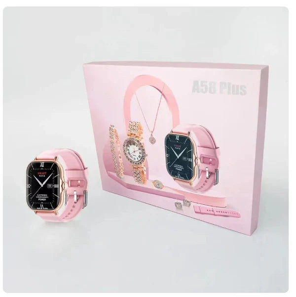 "A58 5-in-1 Smartwatch – Ultimate Couple's Gift with Health & Connectivity!" 🚀 - Dream Choice