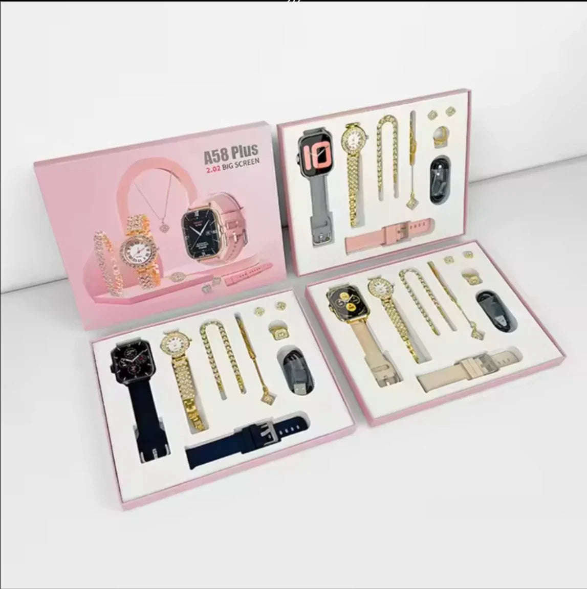 "A58 5-in-1 Smartwatch – Ultimate Couple's Gift with Health & Connectivity!" 🚀 - Dream Choice