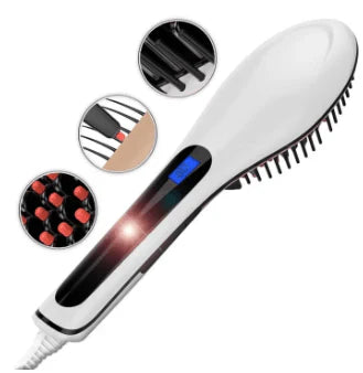 "Electric Hair Straightening Comb for Smooth and Silky Hair – Fast Heating Styling Tool"